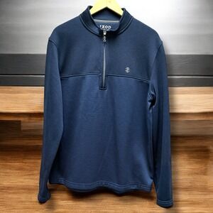 IZOD Golf‎ Pullover Mens Half Zip Long Sleeve Navy Blue Golfing Pullover